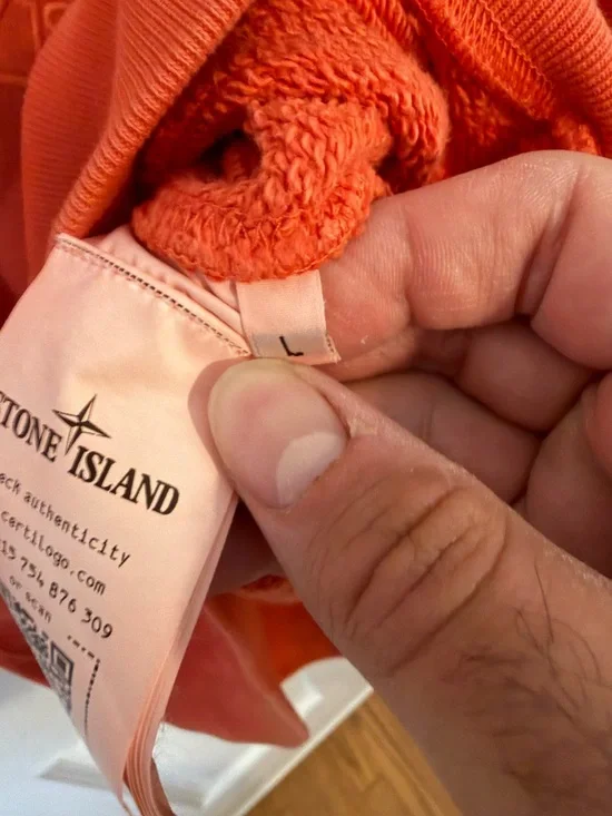 Stone Island orange short sleeve sweatshirt - Picture 7 of 11